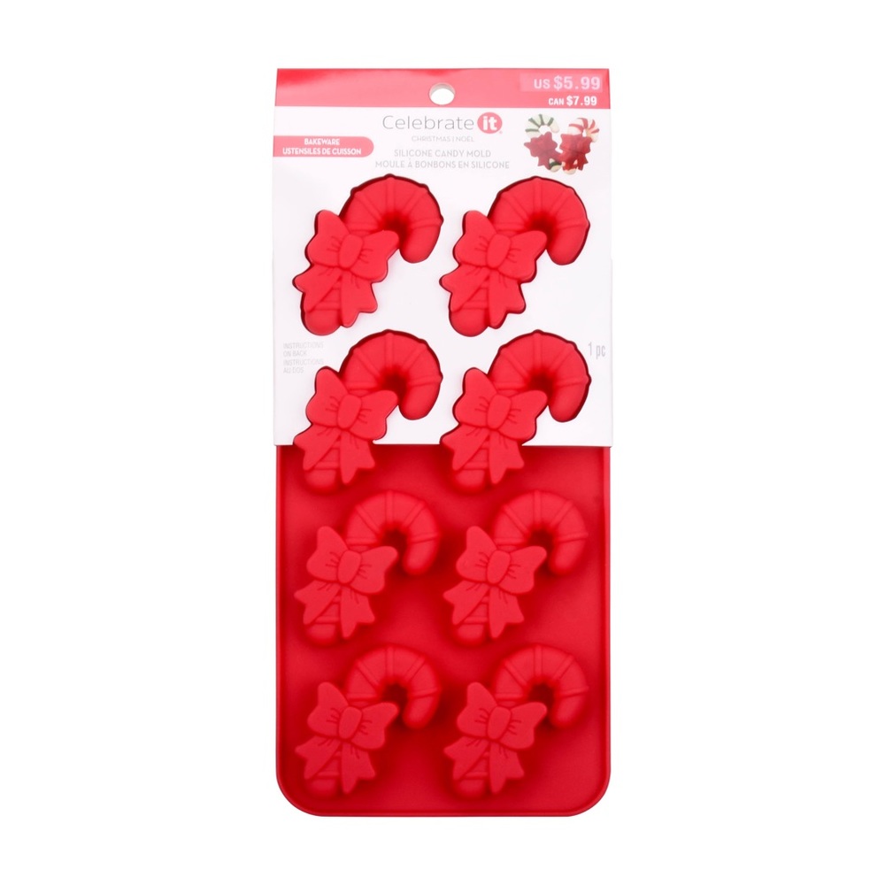 Christmas Candy Cane Silicone Molds for Baking Chocolate Soap Candle Making